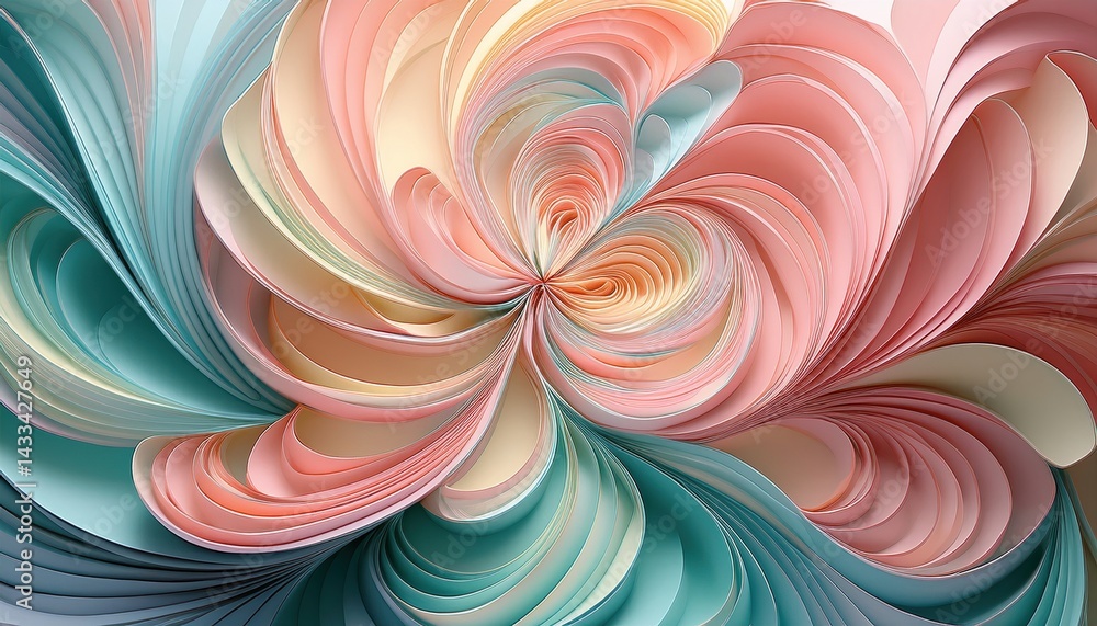 Poster dynamic swirling patterns abstract design digital art colorful environment artistic viewpoint visual