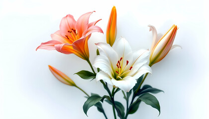 Naklejka premium lilly-flower-botanical