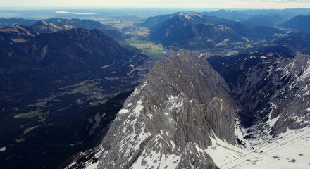 Zugspitze the highest peak of the Wetterstein Mountains and the highest mountain in Germany.
