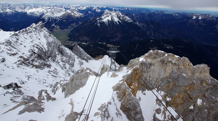 Zugspitze the highest peak of the Wetterstein Mountains and the highest mountain in Germany.