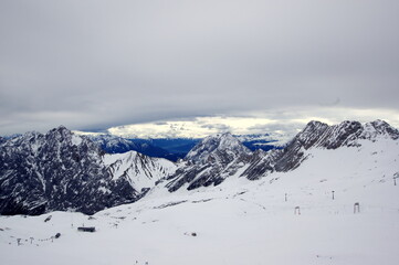 Zugspitze the highest peak of the Wetterstein Mountains and the highest mountain in Germany.