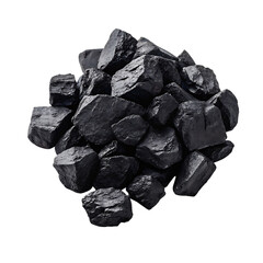 Fototapeta premium Pile of black coal rocks, energy source.