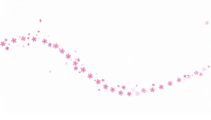 Flower petals cascading through the air serene garden nature photography tranquil environment close-up view beauty of spring