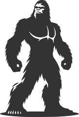 Obraz premium Vector silhouette of a bigfoot