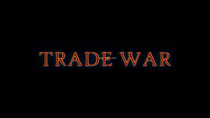 Trade War red text spark lightning cinematic title animation on black abstract background. Promote advertising concept isolate using QuickTime Alpha Channel - Powered by Adobe
