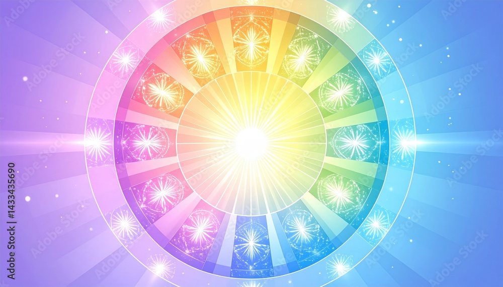Poster vibrant light energy patterns abstract art digital creation colorful spectrum aesthetic viewpoint vi