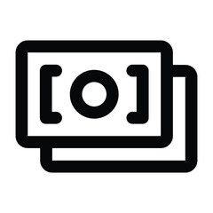 Simple Money outline icon. The icon can be used for websites, print templates, presentation templates, illustrations, etc