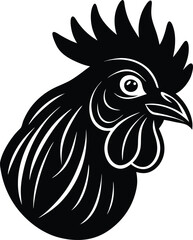 rooster isolated on white