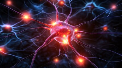 Futuristic Neural Network with Glowing Connections