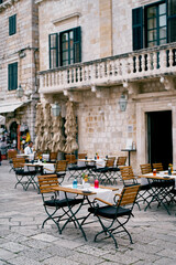 Street cafe near the Pucic Palace hotel. Dubrovnik, Croatia