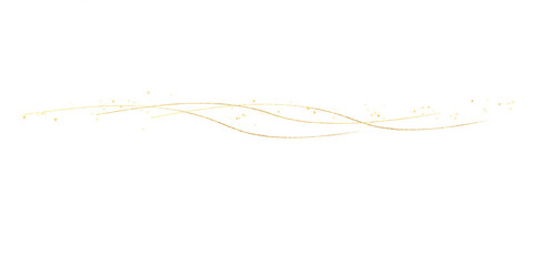 金色のラインと透明の背景（アブストラクト）