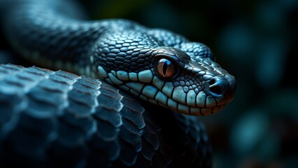 Fototapeta premium Adder Snake Close-Up Portrait-Eye Contact