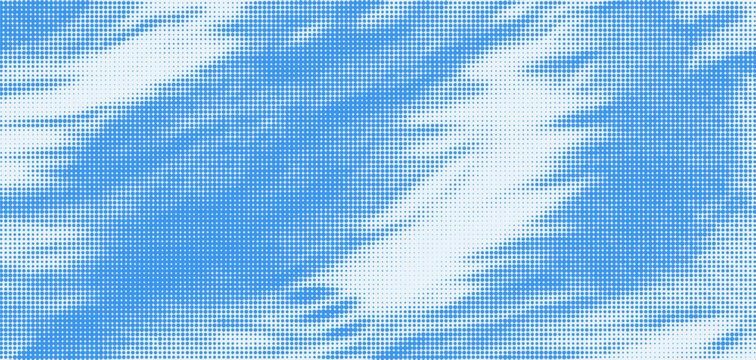 Halftone overlay texture creates a moire effect with a blue and white pattern for design projects and artistic backgrounds