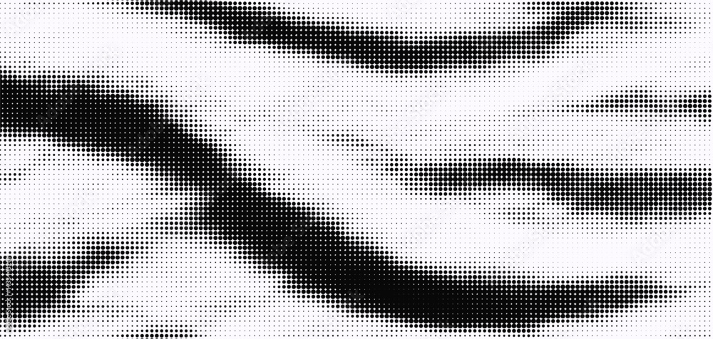 Poster Halftone overlay texture depicting flowing water with contrasting shades and patterns in a dynamic design