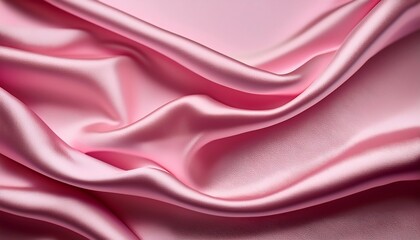 Obraz premium beautiful elegant wavy light pink satin silk luxury cloth fabric texture with monochrome background design