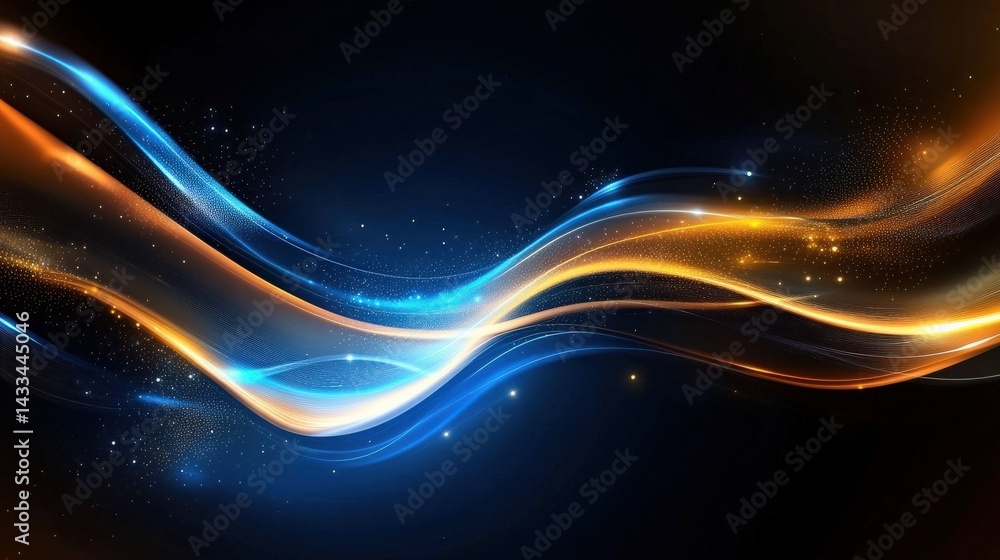 Aufkleber abstract dynamic flow of light