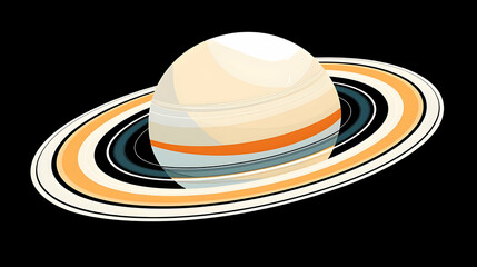 Colorful Pixel Art Illustration Of Saturn