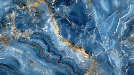 Fototapeta premium Blue Marble Texture Wallpaper with Swirling Pattern