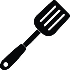 Spatula icon black silhouette vector illustration on transparent background

