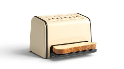 Toasting bread in retro toaster.