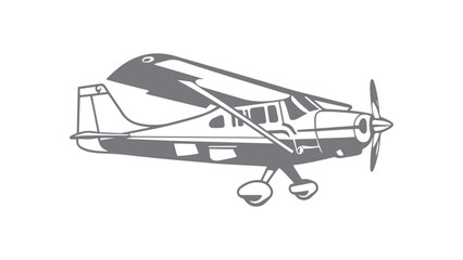classic airplane vintage vector illustration 