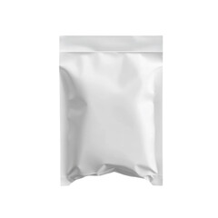 white package bag isolated on transparent background