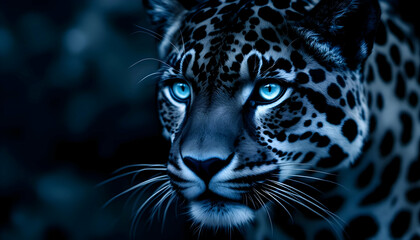 Obraz premium Abstract hazy blur texture background deep blue white bokeh