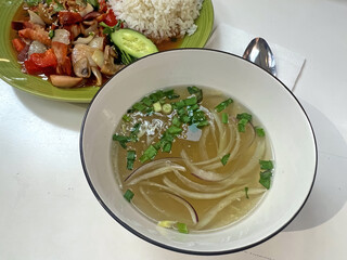 Com Duy Ga Chua Ngot and Vietnamese soup