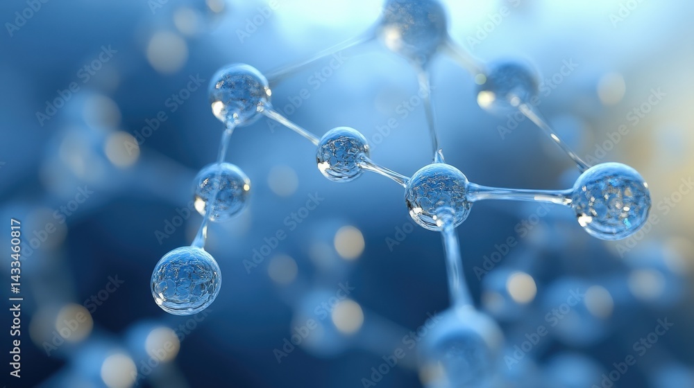 Poster molecular structure in 3d visualization