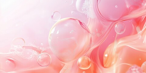 Bubble flares twist, soft tone in gentle background