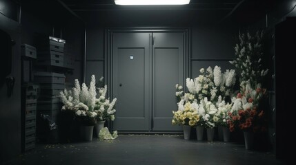 Cooler room door slightly open