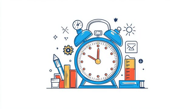 Pomodoro timer and timeboxing tool for focused work representing time management strategies
