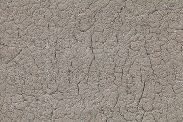 cracked clay wall with adobe straw as background