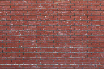 Background of old vintage brick wall. Red brick wall texture grunge background