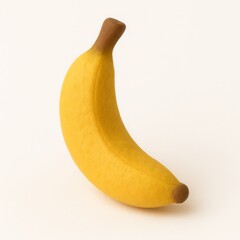 banana made of plasticine on a white background