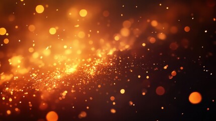 Obraz premium Burning fire embers glowing in darkness.