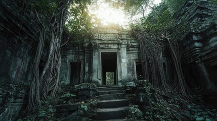 Ancient Overgrown Ruins Lost in Dense Jungle
