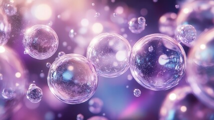 Naklejka premium A geometric bubble pattern with evenly spaced transparent spheres in a structured arrangement.