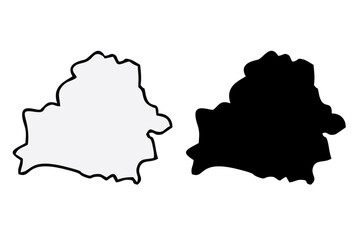 Belarus map on white background vector