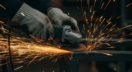 sparks from a grinder