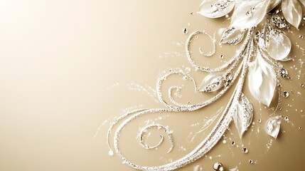 Elegant floral design with beige background. (5)