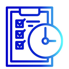 This is a Clipboard icon from the Organization icon collection with Outline Gradient style