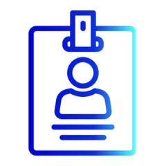 This is a Id Card icon from the Organization icon collection with Outline Gradient style
