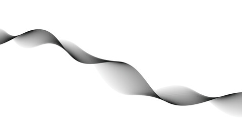 Abstract wave element for design. Digital frequency track equalizer. Stylized line art background. Vector illustration.  grey wave lines on transparent background.