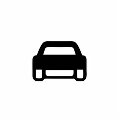 Black car vector, simple vehicle icon