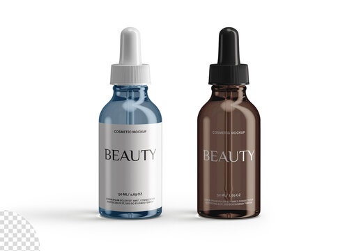 Dropper Bottle Mockup Packaging Isolated