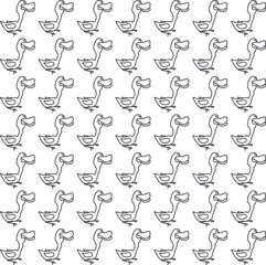 Ducks or birds are repeated to form a zoological background.