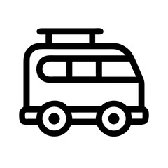 Beach Shuttle or Van Icon Design