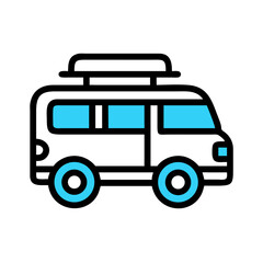 Beach Shuttle or Van Icon Design