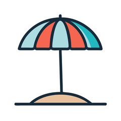 vector illustration of umbrella on white background